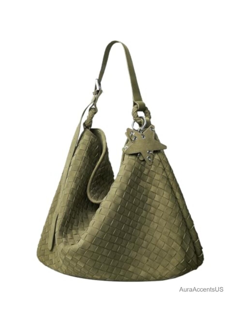 Frosted Vegan Hobo Bag for Women, Top Handle Shoulder Bag, Slouchy Tote,